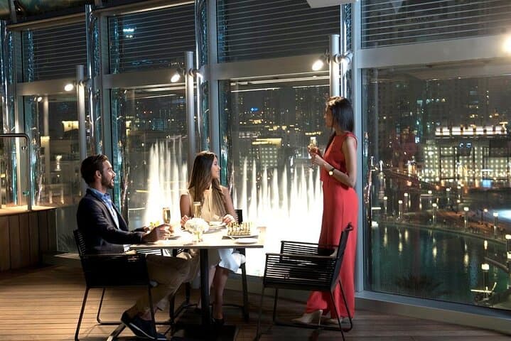 Dubai Night Tour: Burj Khalifa Ticket and The Burj Club Meal