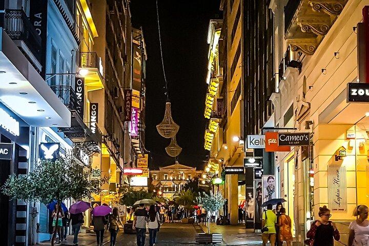 Night Tour of Athens in Spanish: Lighted City
