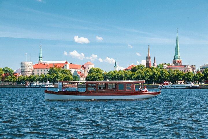 Riga City Canal & Daugava River Premium Boat Tour with Audioguide
