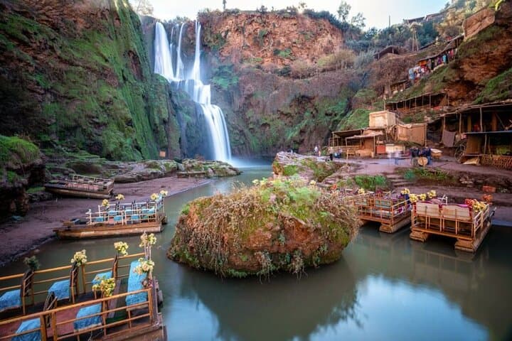Small group Ouzoud Waterfall Guided Tour Boat Ride from Marrakech