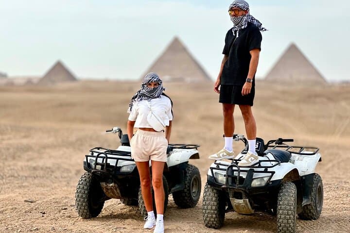 Giza pyramids,Sphinx,ATV bike,Camel ride, Dinner cruise& shopping