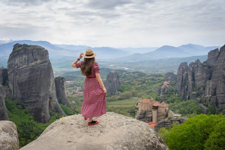 Meteora Monasteries & Caves DayTrip from Athens with Greek Lunch