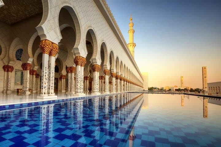 From Dubai: Sheikh Zayed Mosque and Ferrari World Entry Ticket