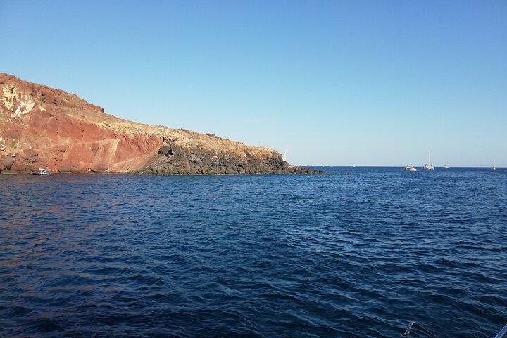 Santorini Catamaran Cruise with Fresh Meal and Open Bar