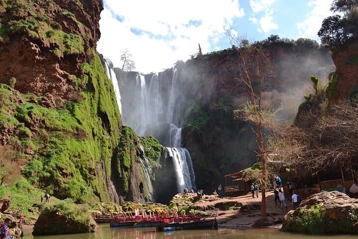 Small group Ouzoud Waterfall Guided Tour Boat Ride from Marrakech