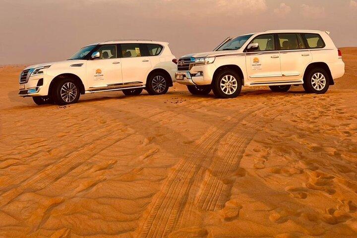 Morning Desert Safari Quad-bike camel ride Sand Surfing in Dubai