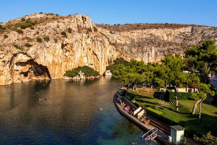 Athens Iconic Highlights & Lake Vouliagmeni Thermal Spa Day Tour
