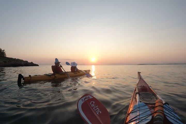 Small Group Sunset Sea Kayaking in Athens Riviera with Snorkeling