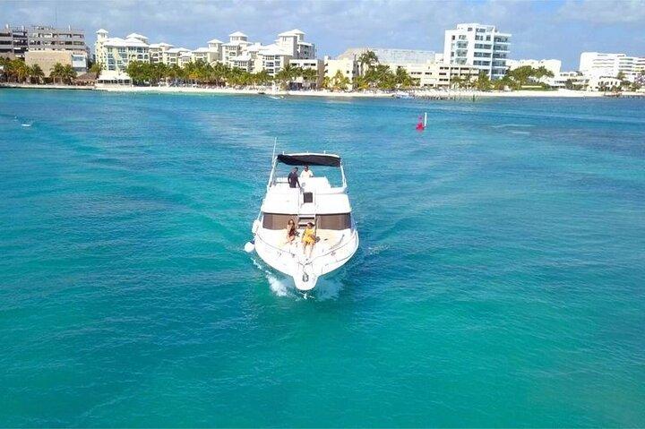 Isla Mujeres snorkeling tour on Exclusive 46ft Yacht in Cancun