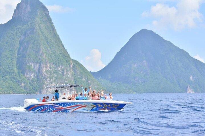Private St. Lucia Boat Tour: Snorkeling & Pitons Sightseeing