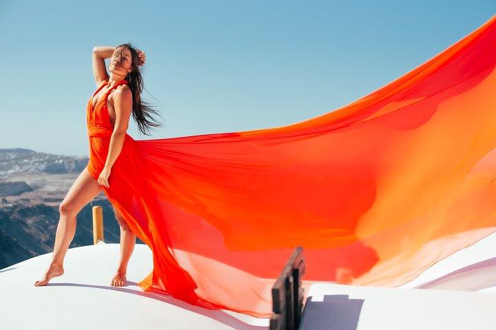 Santorini Flying Dresses Photo Shoot