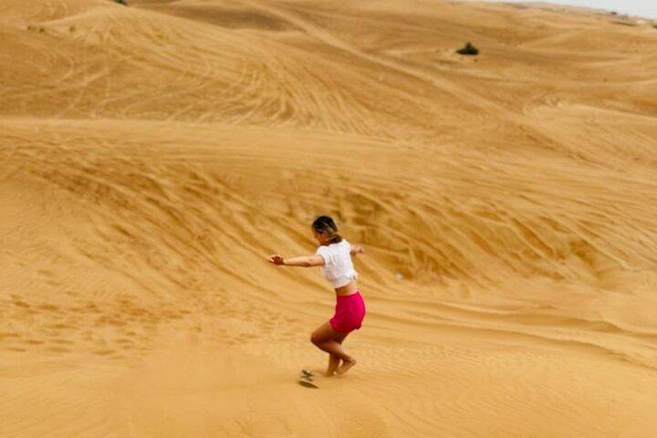 Sunrise View Desert Safari with Camel Ride & Sand Boarding