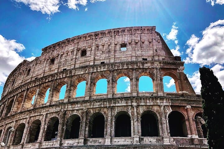 Rome: Colosseum with Palatine Hill and Roman Forum