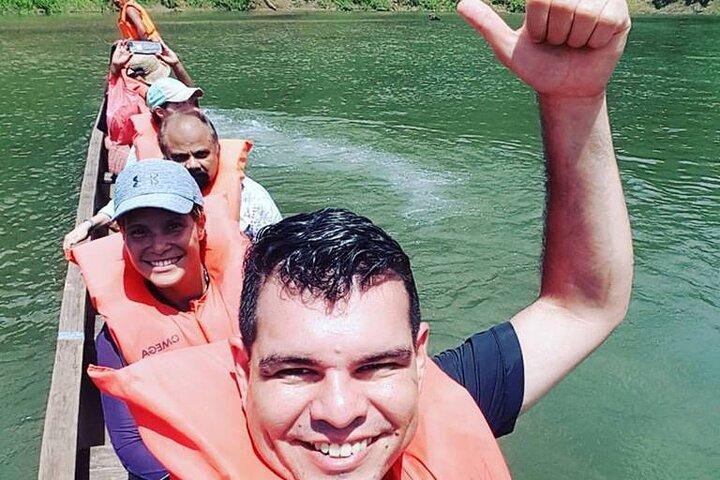 Embera Indigenous community Waterfall and rainforest
