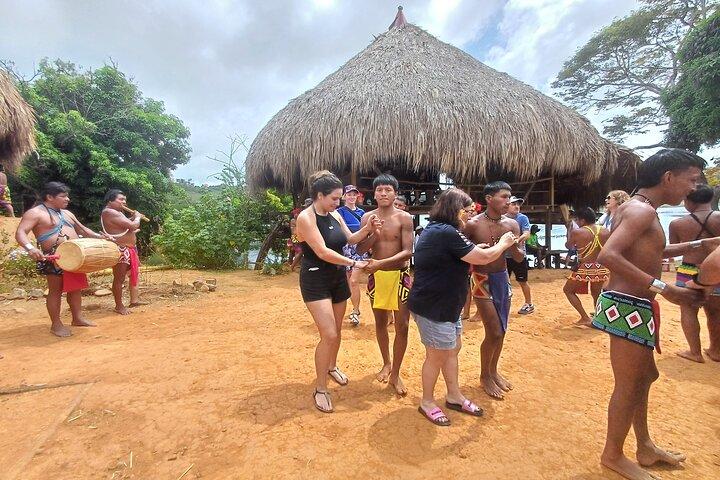Embera Indigenous community Waterfall and rainforest