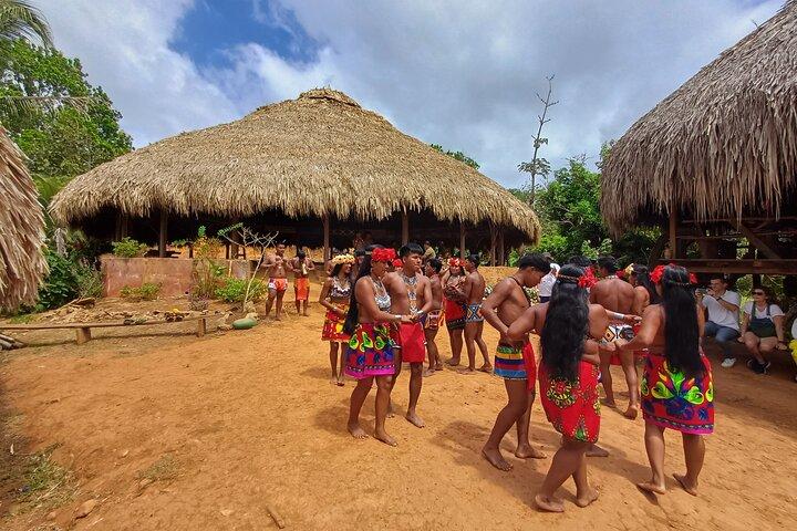 Embera Indigenous community Waterfall and rainforest