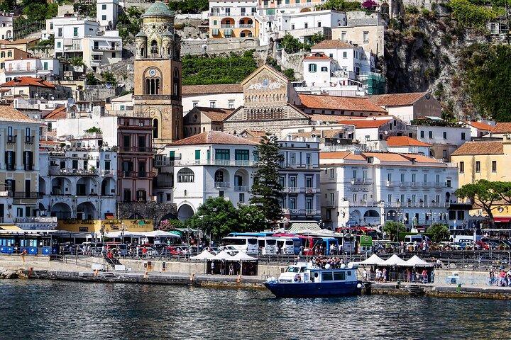 The Amalfi Coast by the sea, Positano Amalfi from Salerno