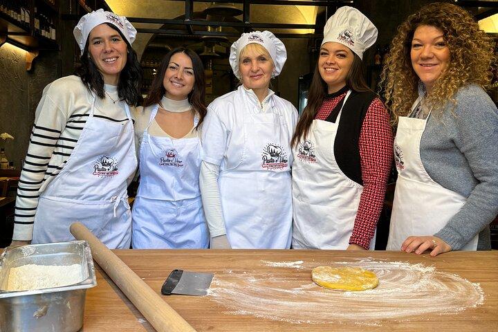 Rome: Pasta and tiramisu class with wine pairing at Come Na Vorta
