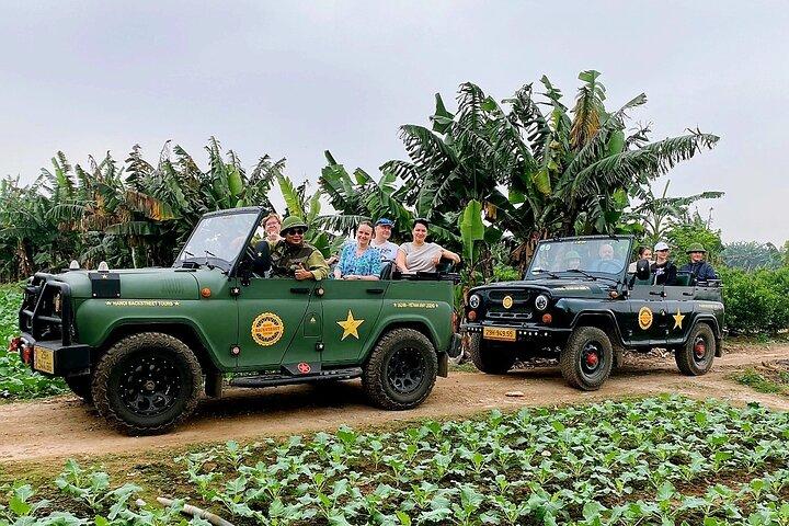 Hanoi Jeep Tour: Red River Countryside+ Backstreet+ Train-street