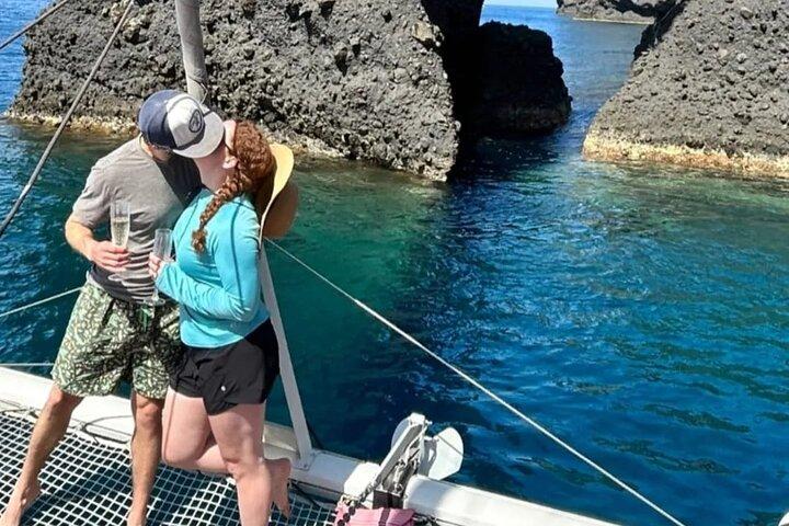 Santorini Catamaran Cruise – 5-Hour Private Sailing Experience