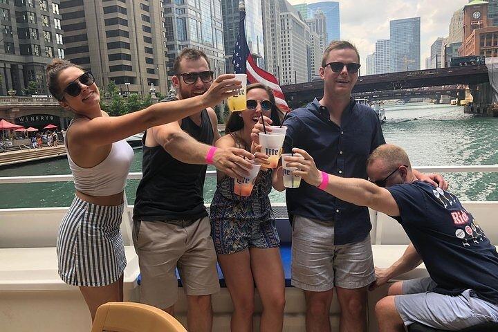 Chicago River Spectacular Fireworks Show and Tiki Bar Cruise