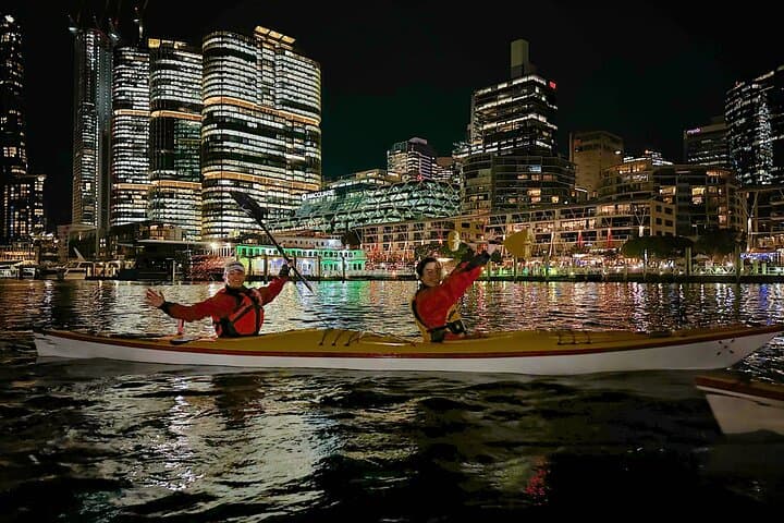 Moonlight Sea Kayaking Experience in Sydney's VIVID Festival