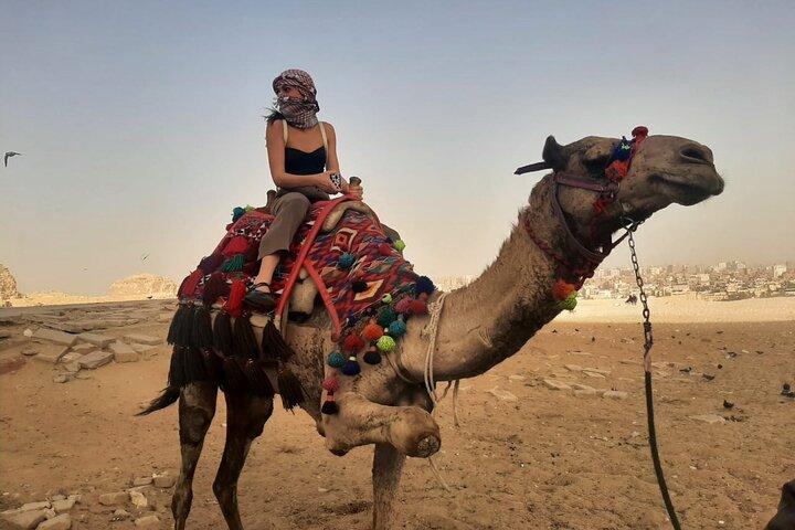 sunrise /sunset Camel Ride around Sahara Of Giza Pyramids