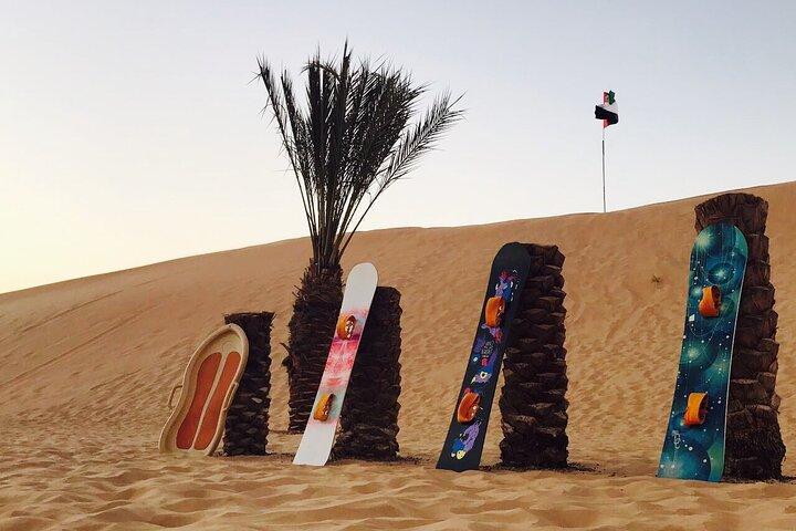 Private Sunrise Desert Safari with Camel Ride and Sand Boarding