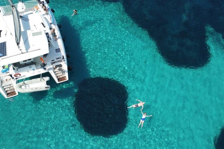 Athens Riviera Catamaran tour with fresh Meal Drinks and Swimming