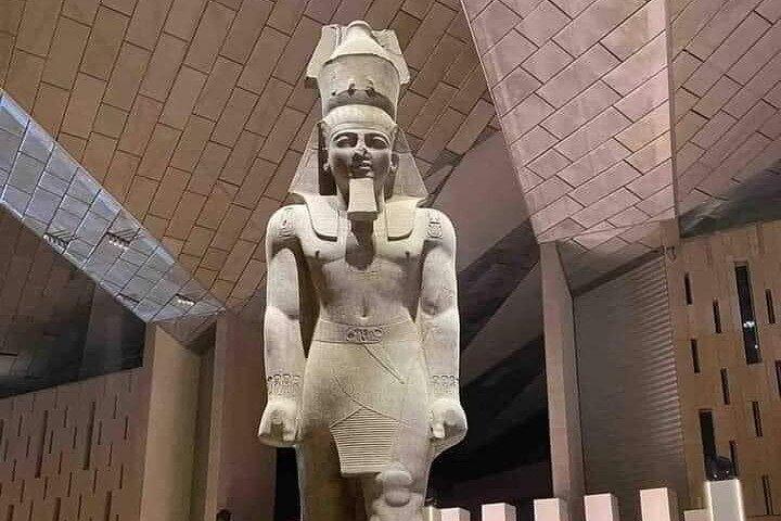 walking tour Grand Egyptian Museum, King Tut Gallery, Solar boat