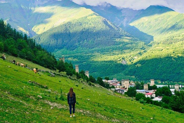 Causacus mountains at Majestic SVANETI and MESTIA from Kutaisi