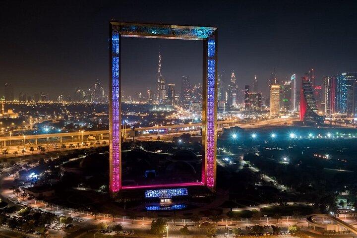 Dubai Frame (Golden Gate) or IMG WORLD as per option
