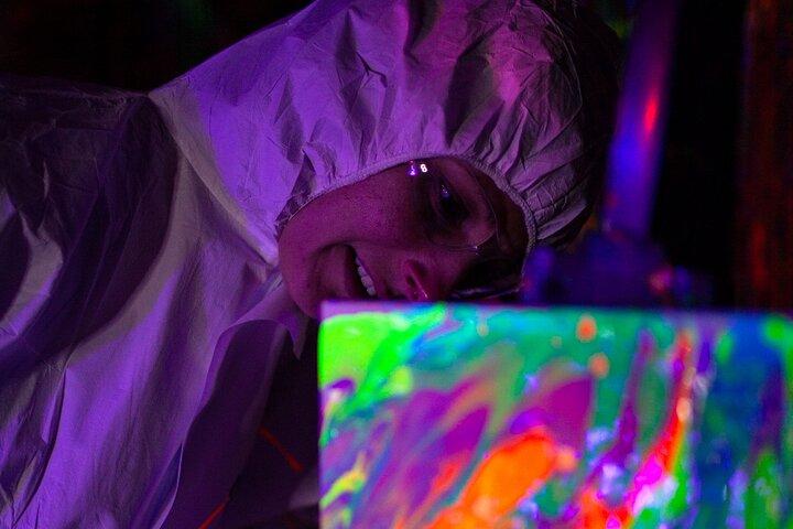 Glow in the Dark Splatter Paint Experience