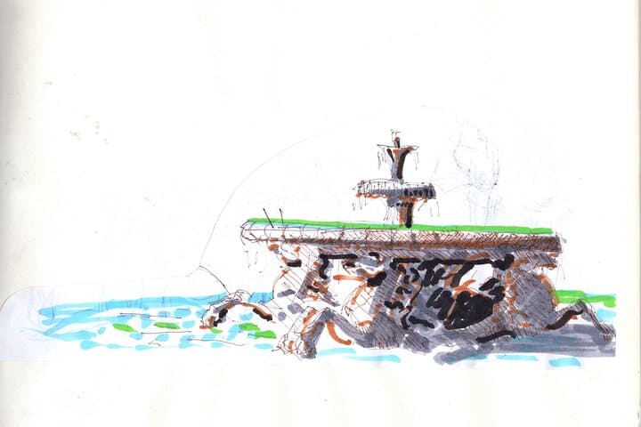 Sketching Private workshop in Rome Villa Borghese Park with Guido