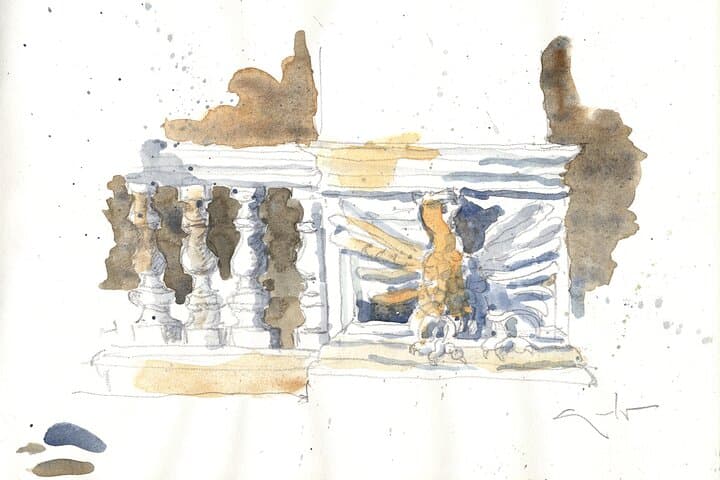 Sketching Private workshop in Rome Villa Borghese Park with Guido