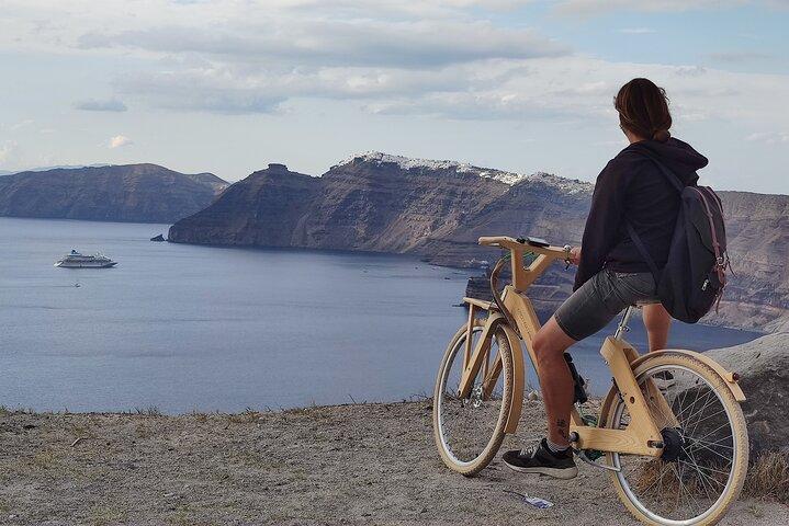2-hour Private Wooden E-Bike Tour in Emporio Castle, Santorini