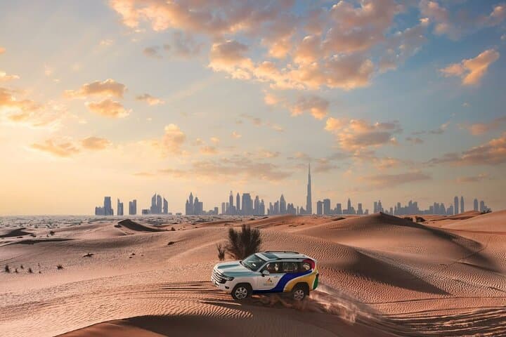 Dubai Evening Desert Safari: Sandboarding, BBQ, Camel Ride & more
