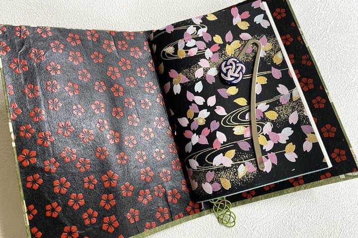 Japanese paper Notebook and Mizuhiki Belt and bookmark Workshop