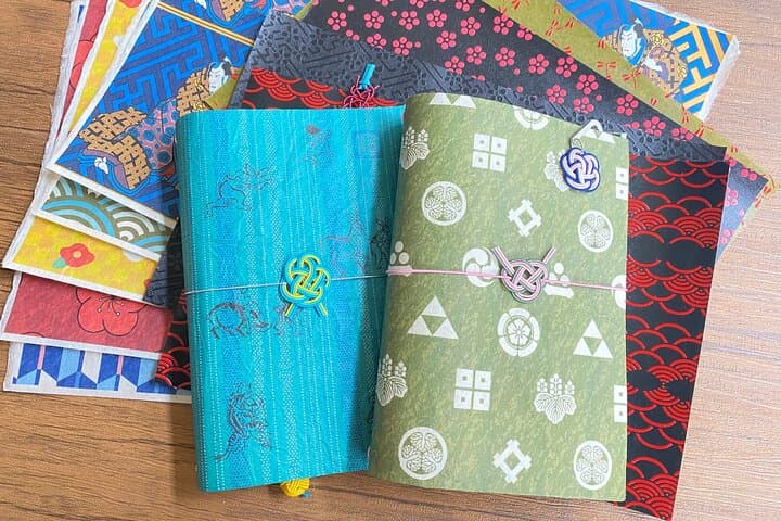 Japanese paper Notebook and Mizuhiki Belt and bookmark Workshop