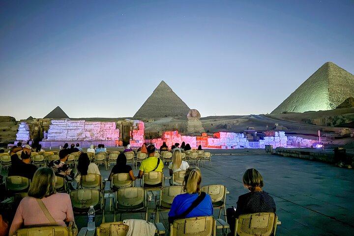 Giza pyramids sound and light show with private transfer
