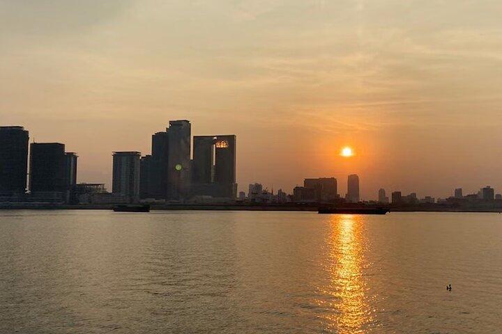 Mekong River in Phnom Penh sunset Cruise