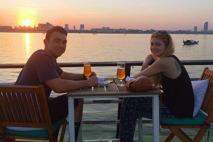 Mekong River in Phnom Penh sunset Cruise