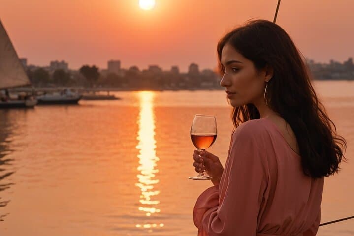 Cairo/Giza: Sunset Dinner Cruise on the Nile River Tour with Show