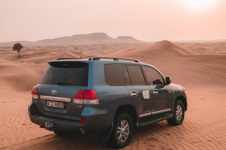 Private Evening Dubai Desert Safari, Camel Ride and Sand Boarding