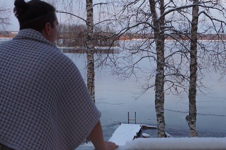 Traditional Finnish Sauna and Ice Swimming in Rovaniemi