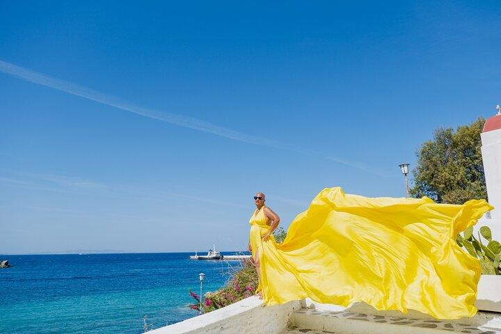 Flying Dress Photoshoot Santorini & Videos