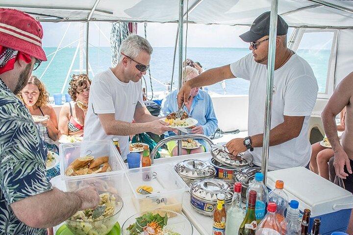 All inclusive CATAMARAN with BBQ : Ile aux cerf & GRSE waterfall