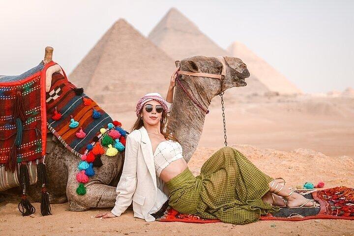 Cairo Photoshoot with Jumping Horse And Camel In Giza Pyramids