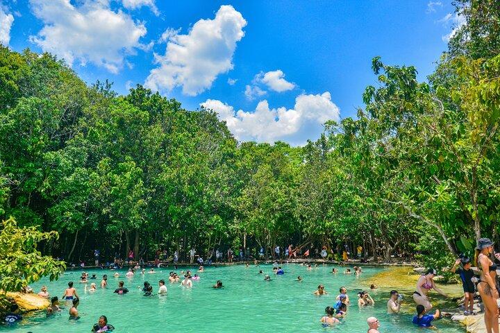Emerald Pool, Hot Springs and Tiger Cave Temple Private Day Trip
