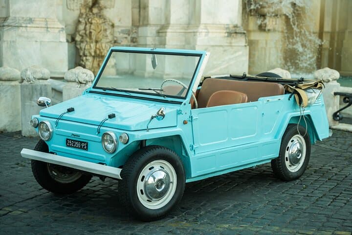 Rome Tour by Classic Fiat 600 Cabriolet with Prosecco